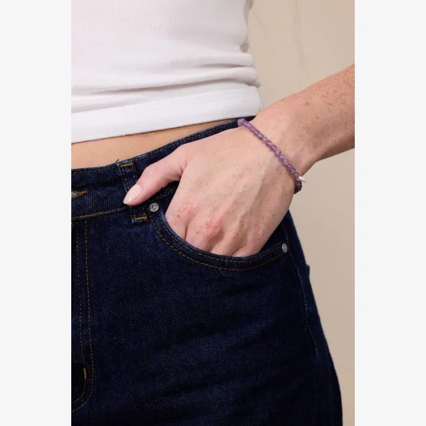 Ametyst | Krystal armbnd