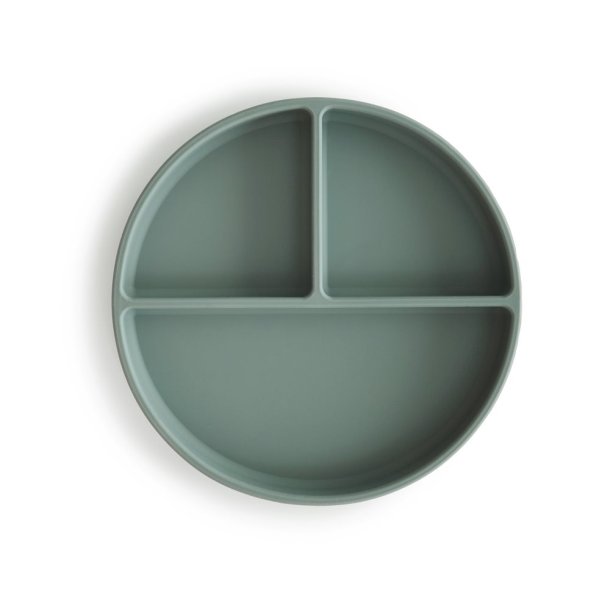 Mushie Silikone Tallerken Rumdelt Cambridge Blue