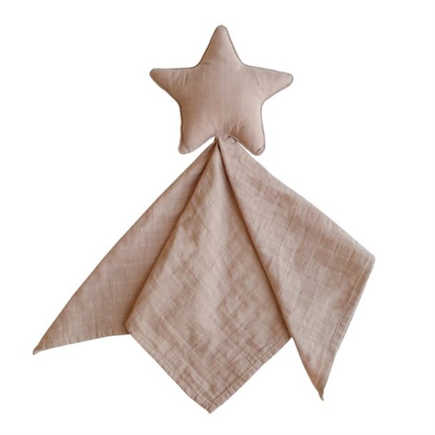 Mushie Nusseklud Lovey Cuddle Blanket - Star Natural