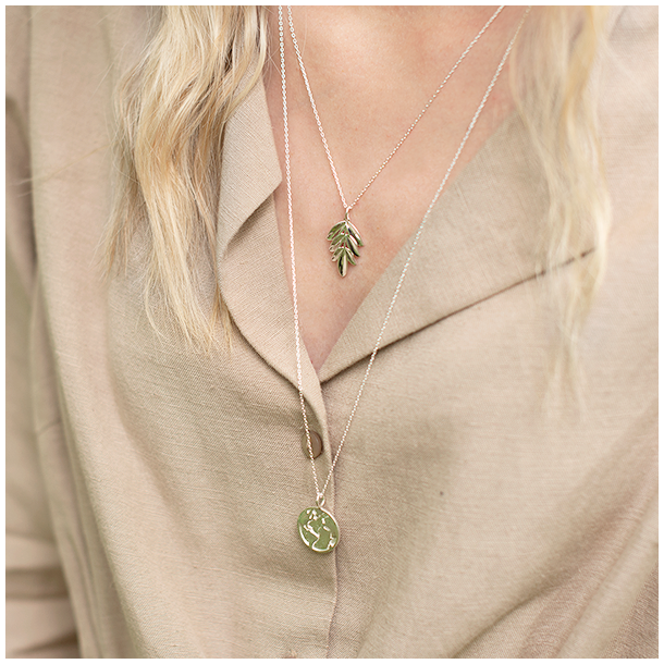 Leaf, vedhng-  blad, Slv